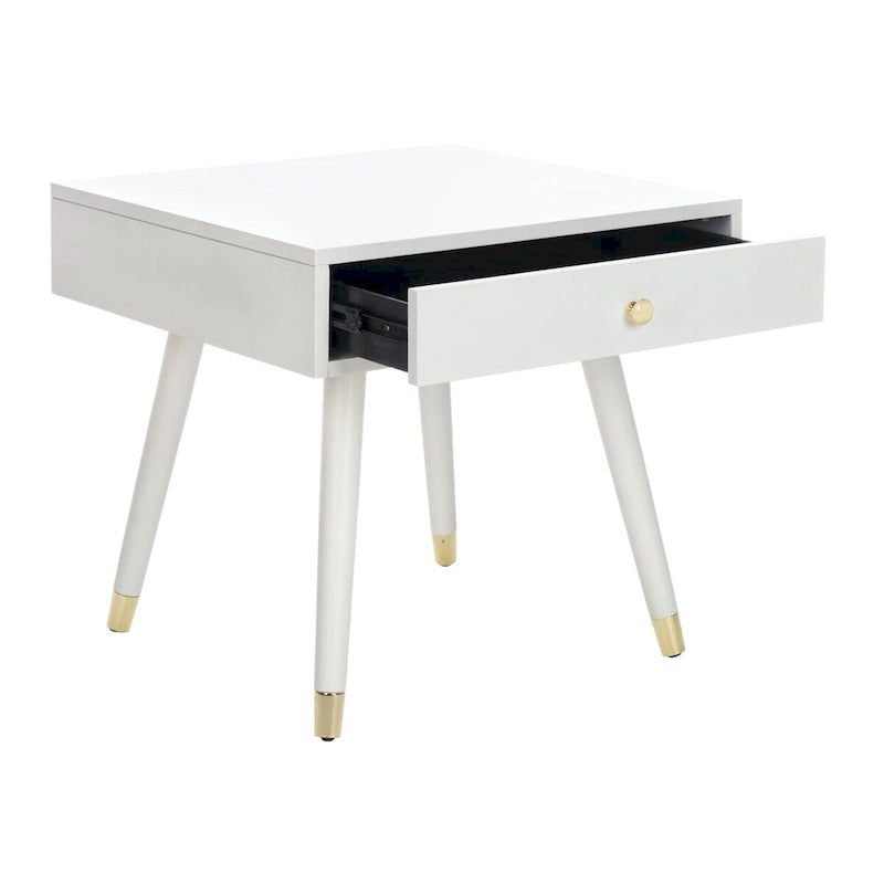 Mid-Century Gold Cap End Table - 24Wx24Dx22H