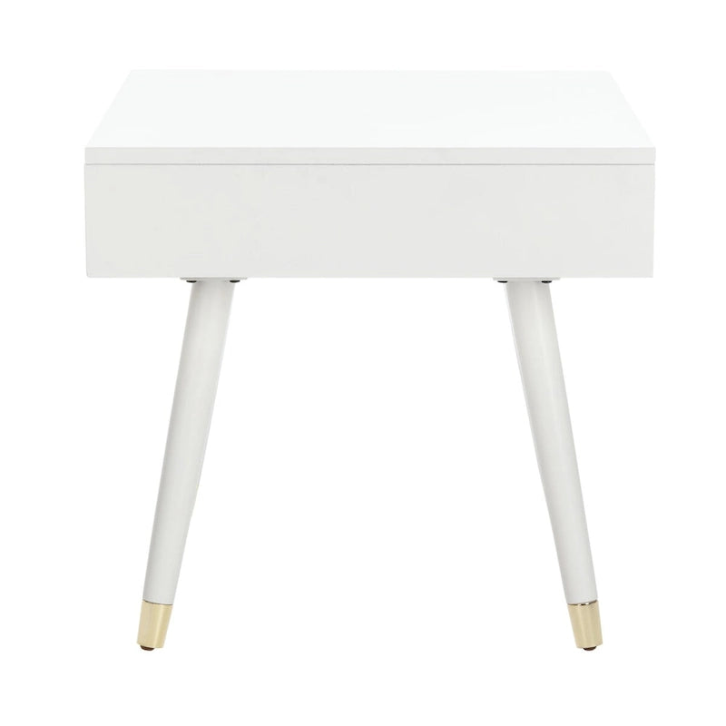 Mid-Century Gold Cap End Table - 24Wx24Dx22H