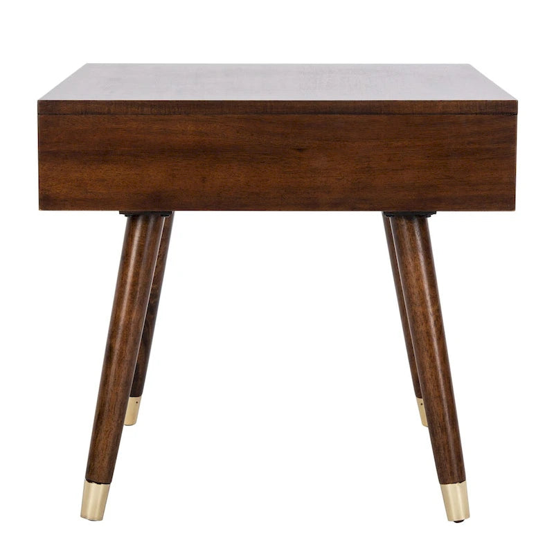 Mid-Century Gold Cap End Table - 24Wx24Dx22H