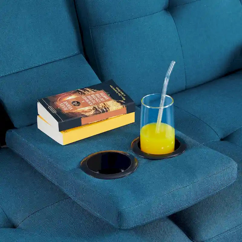 Fabric Upholstered Convertible Futon Sofa Bed