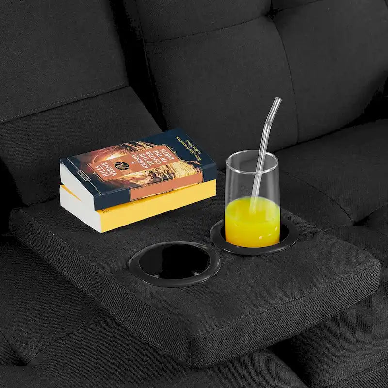 Fabric Upholstered Convertible Futon Sofa Bed