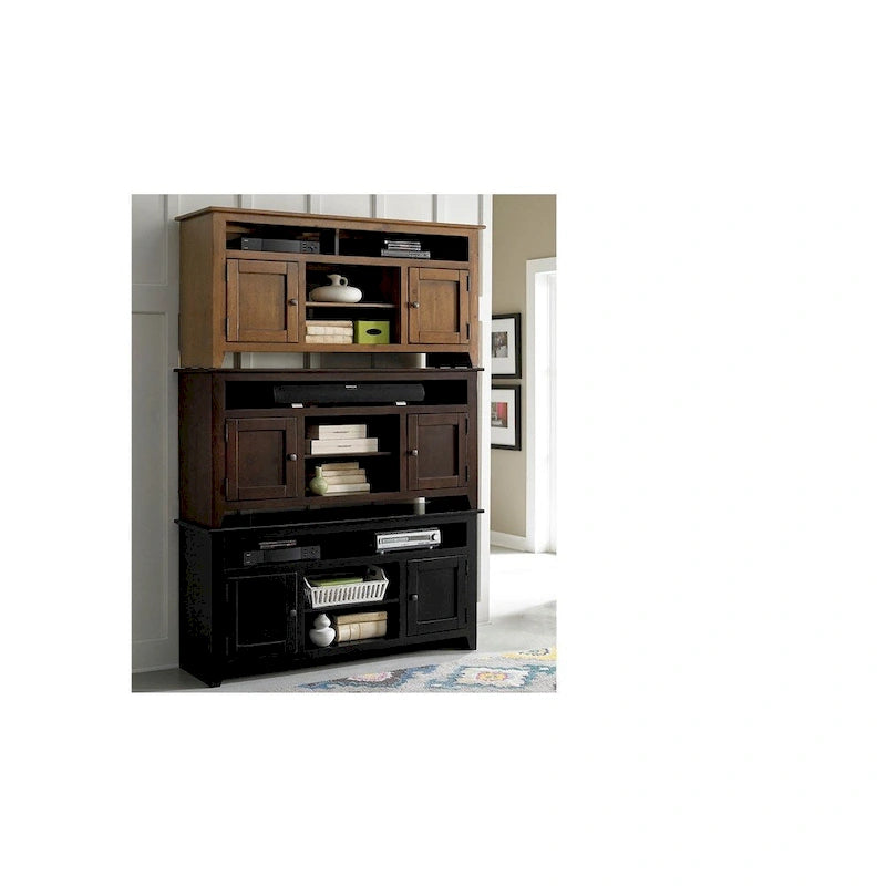 58-inch Pine Wood Entertainment Console