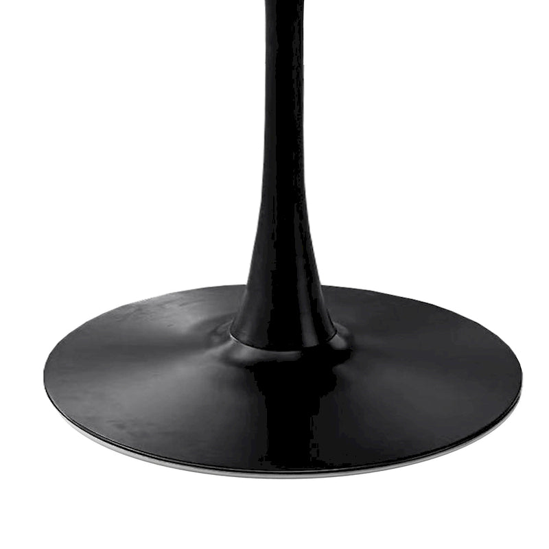 Modern Dining Table with Round Table Top & Metal Base