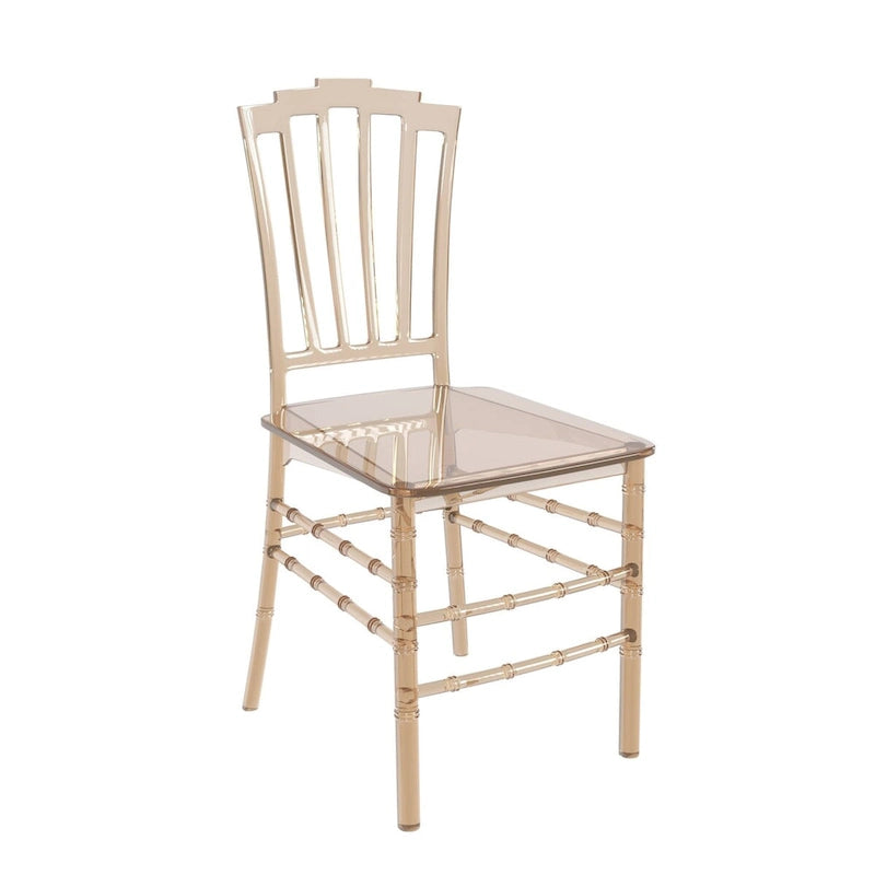 Modern Acrylic Dining Side Chair with Windsor Back Design