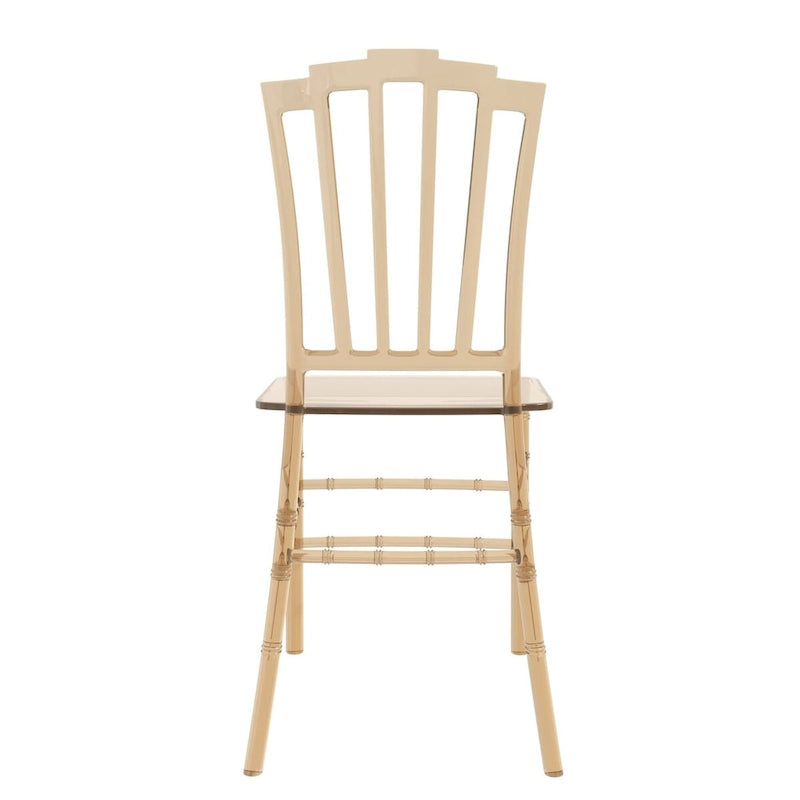 Modern Acrylic Dining Side Chair with Windsor Back Design