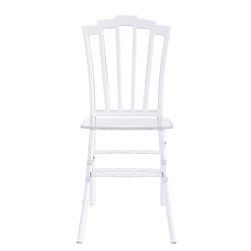Modern Acrylic Dining Side Chair with Windsor Back Design