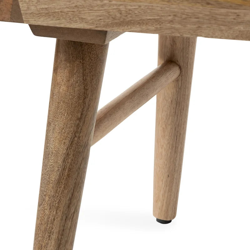 Oval Wood Coffee Table - Mid-Century Style