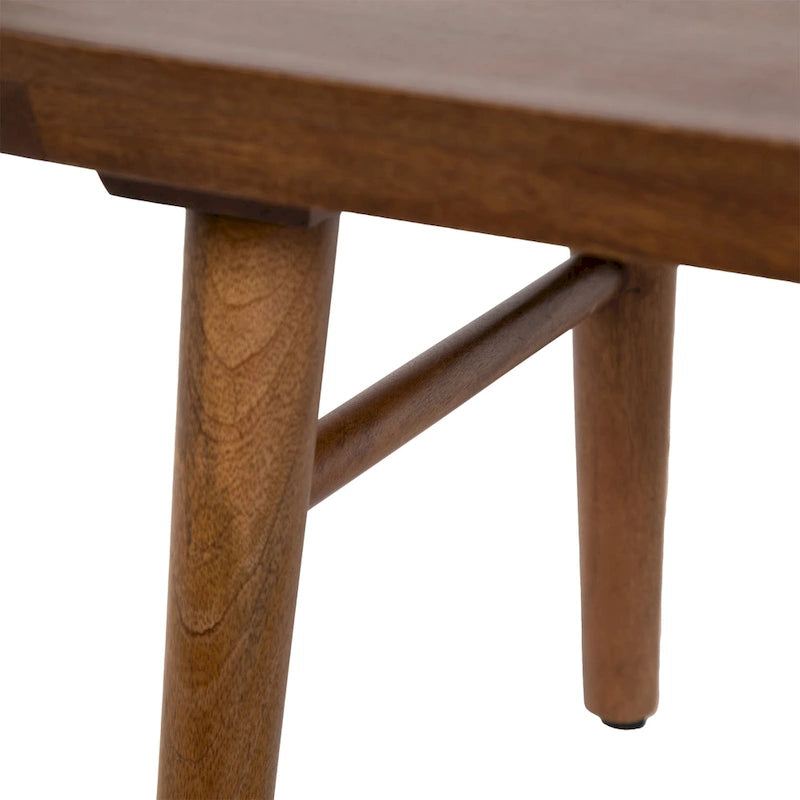 Oval Wood Coffee Table - Mid-Century Style