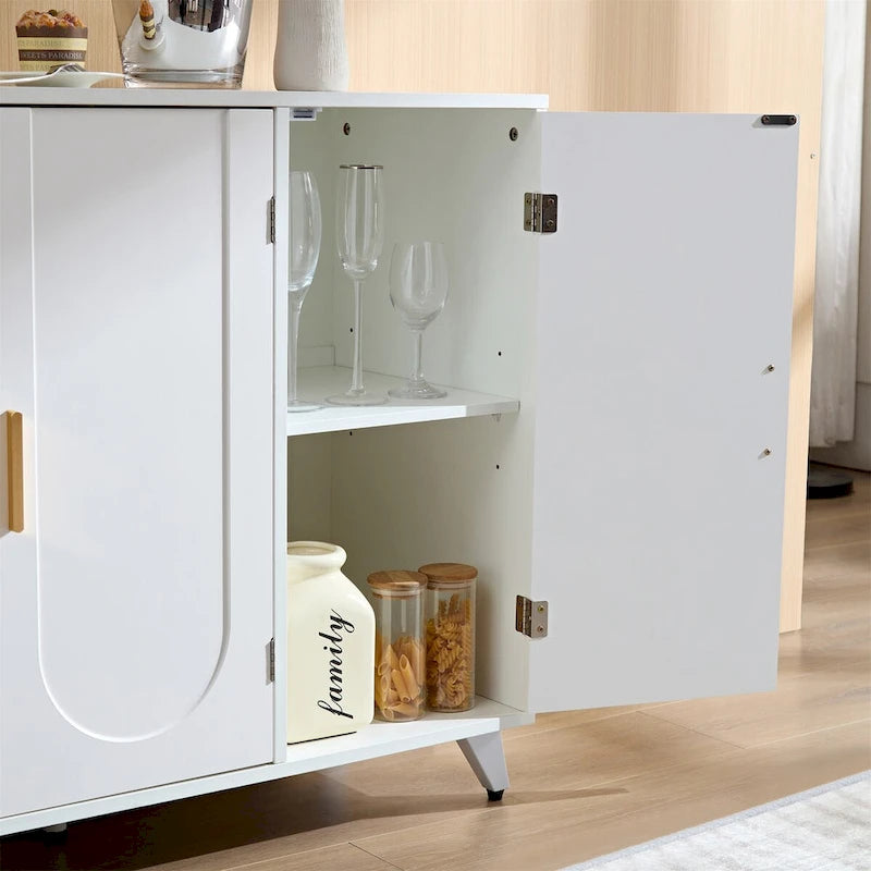 3 Doors Sideboard Buffet with Adjustable Shelves