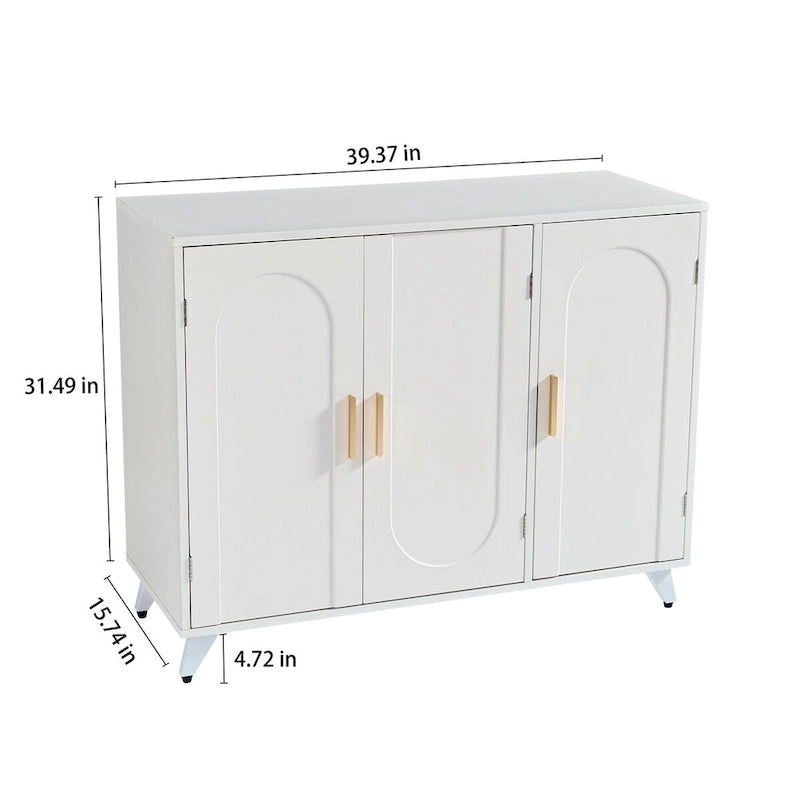 3 Doors Sideboard Buffet with Adjustable Shelves